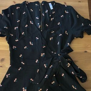 Cherry Side Tie Dress